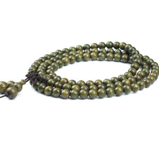 绿檀沉香檀香木108颗佛珠手串手链 6/8/10MM男女情侣款紫檀包邮