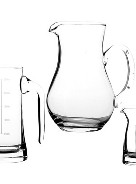 玻璃带刻度带柄泡酒壶公杯分酒器