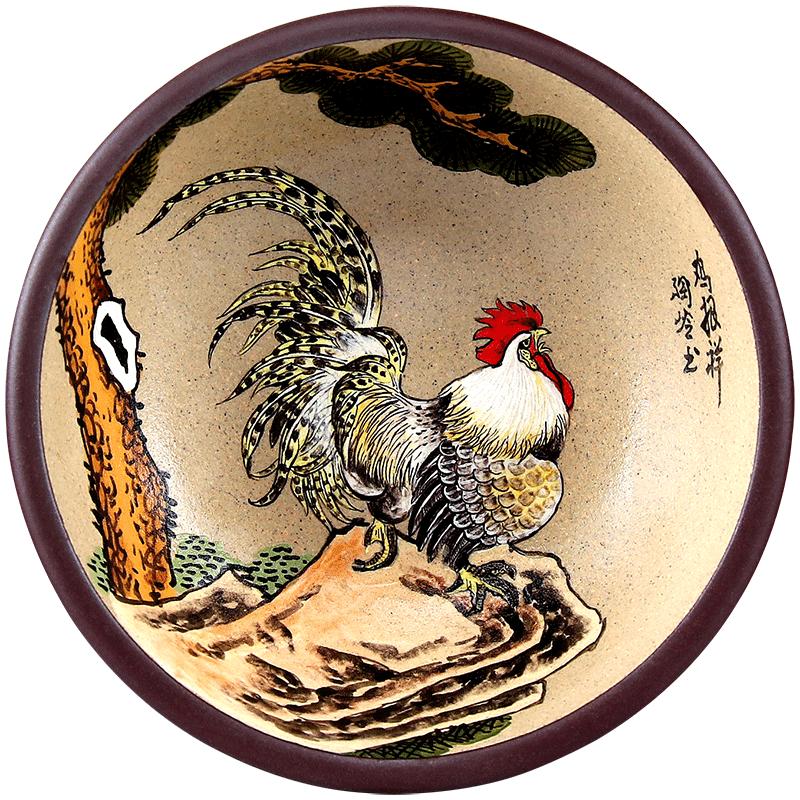泥绘大师张小岭精品十二生肖杯