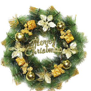 圣诞节装饰品圣诞花环商场酒店橱窗装饰挂件圣诞花圈藤圈花环门挂