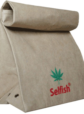 Selfish自私滑板潮牌乾坤袋手拿包牛皮纸包纸袋街拍范男