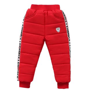 男童棉裤2025新款高腰外穿长裤冬装女童三层加厚夹棉中童宝宝裤子