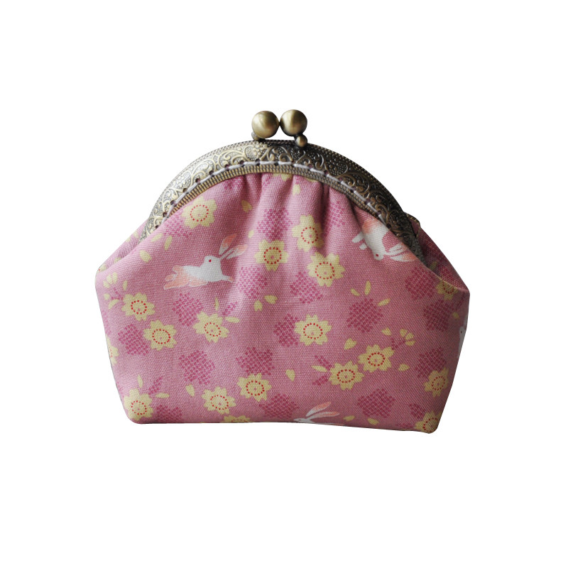 钱包日系和风女小清新口金零钱包迷你布艺可爱学生硬币包创意成品