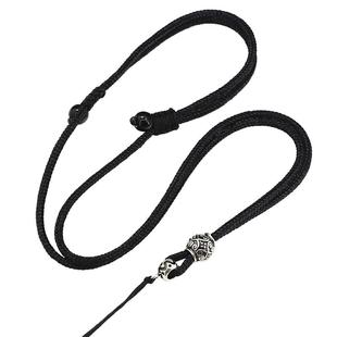 细款纯银吊坠绳子葫芦纯银挂件绳挂绳项链绳纯银绳绳可调节绳子