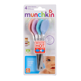 美国购Munchkin麦肯齐婴儿安全温控变色彩勺感温勺训练勺不含BPA