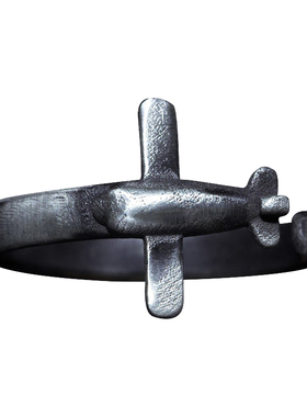 原创设计风小飞机纯银开口戒指