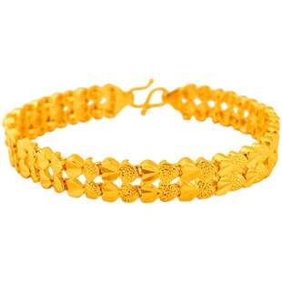 越南沙金手链女正品999久不掉色越南沙金女24k金纯沙金饰品首饰