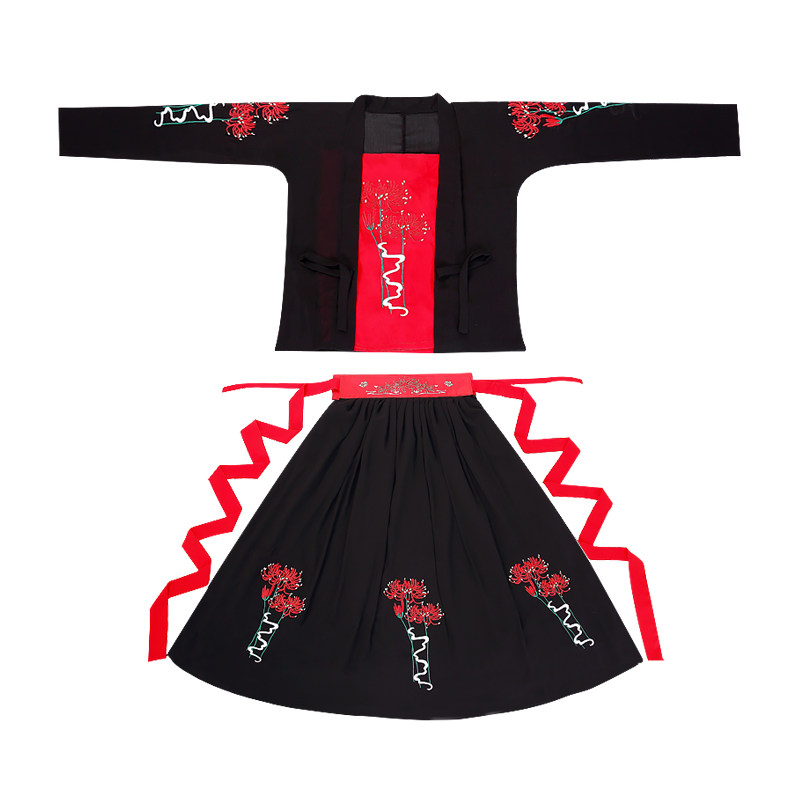 【彼岸花】凰呈祥原创汉服女对襟齐腰三件套重工刺绣春夏齐腰襦裙