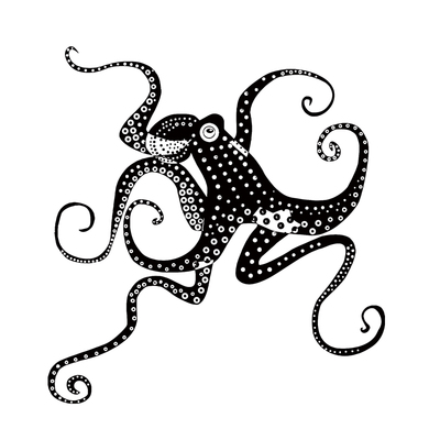 章鱼海洋动物客厅浴室背景墙装饰