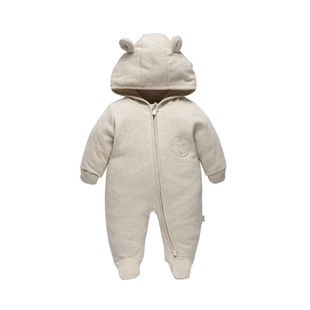 乐儿佳秋冬婴儿连体衣包脚纯棉加厚宝宝哈衣夹棉新生儿外出服冬装
