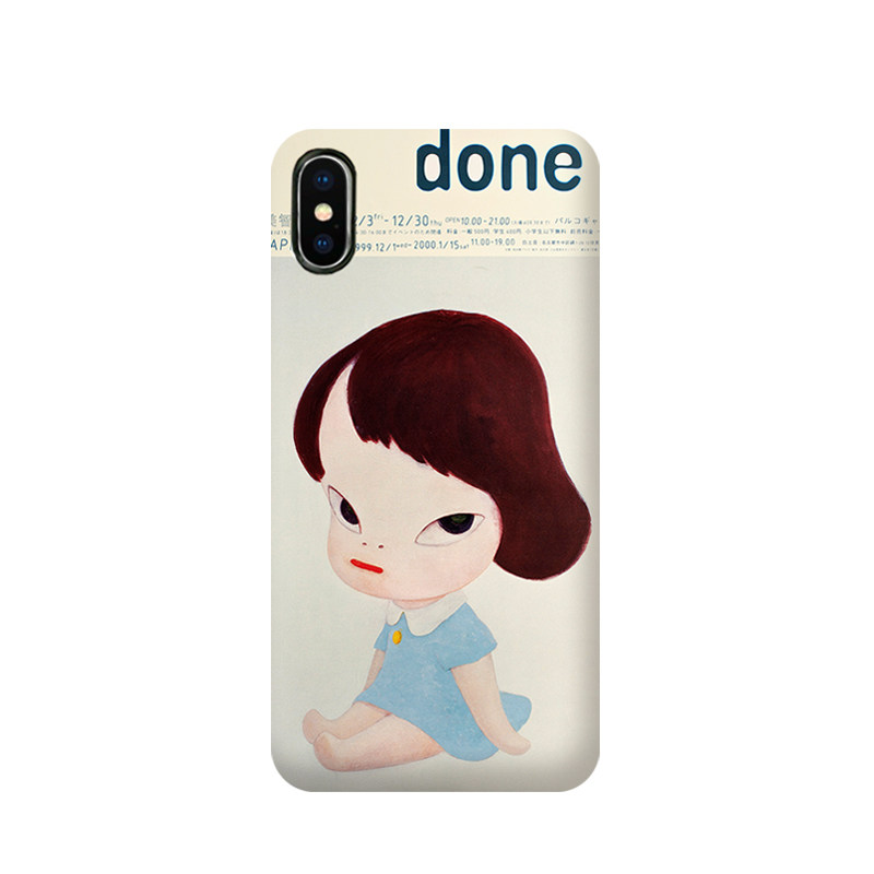 奈良美智大头女孩适用苹果14卡通iPhone15pro手机max半包16壳防摔17磨砂华为小米vivo定制全包TPU硅胶