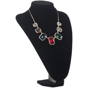 礼作 绒面黑绒布颈模特人像脖子项链首饰架吊坠项链珠宝展示道具