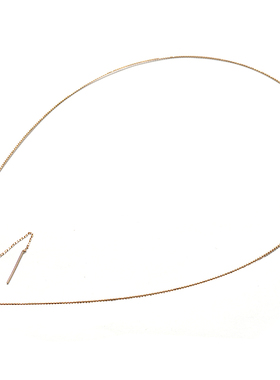 日本进口925纯银弹力项圈项链女穿针式银镀18k金锁骨链调节链颈圈