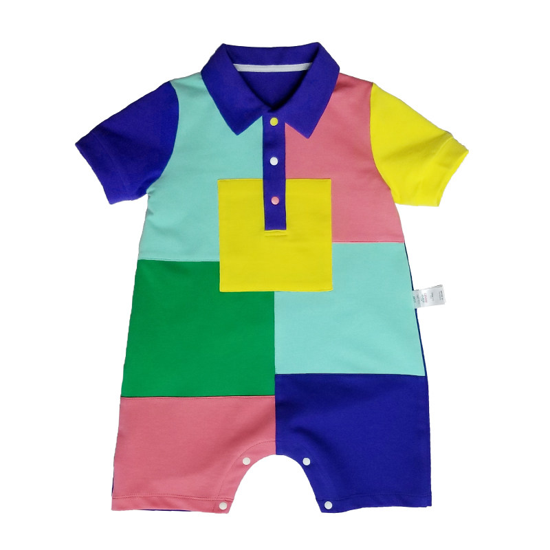 好肤丝夏季短袖爬服宝宝连体衣