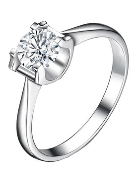 1克拉d色牛头款排戒镀纯银镀18k