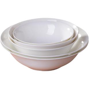 景德镇餐具纯白色家用碗骨瓷大汤碗陶瓷中式吃面碗9寸大碗6寸7寸