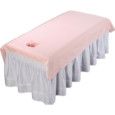 spa专用带洞推拿白色美容床单