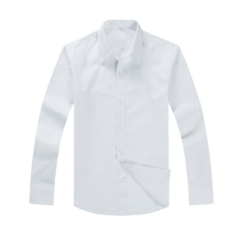 春秋男童白衬衫长袖纯棉儿童校服白衬衣中大童英伦学生演出服寸衫
