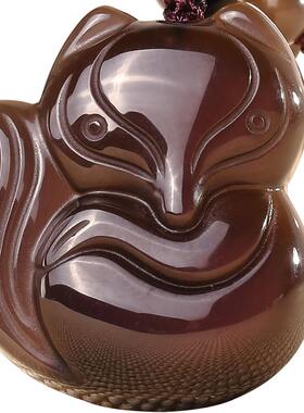 女士吊坠天然黑曜石女士水晶吊坠