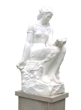 读书校园雕像大型石材汉白玉定制