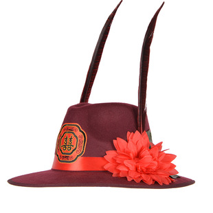 大码喜字新郎帽子 男子结婚帽 新郎官帽结婚礼帽古装中式婚庆男