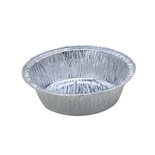 加厚150ml浅加厚圆形铝箔盒烧烤脑花锡纸碗蛋糕模具打包盒耐火