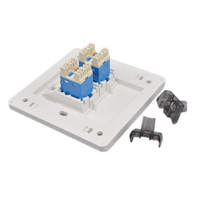 86型双口六类网络 千兆网线电脑模块 CAT6网口面板非屏蔽网线插座