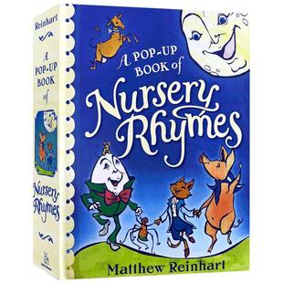 英文原版A Pop-Up Book of Nursery Rhymes儿童启蒙经典儿歌折叠立体书收藏 早教亲子英语读物趣味认知书 Matthew Reinhart