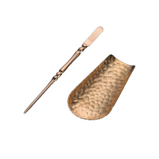 纯铜手工茶锥茶针茶勺茶铲茶则茶匙茶拨铜艺功夫茶道配件手工茶具