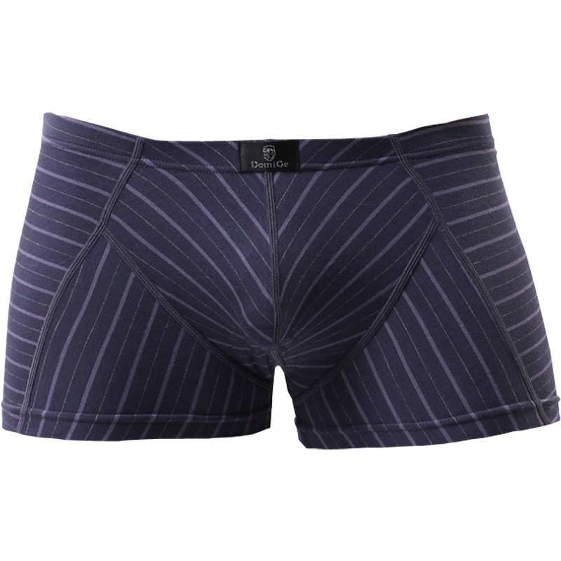 杜米国际男士中腰条纹内裤 竹纤维男士平角内裤包邮