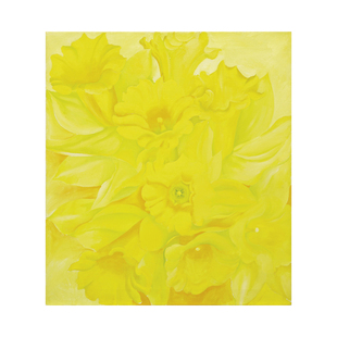 黄水仙 Georgia O'Keeffe 欧姬芙艺术装饰画花卉客厅书房玄关酒吧