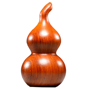 花梨木质雕刻葫芦摆件实木头葫芦吉祥物客厅电视柜装饰红木工艺品