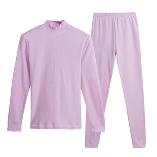 三枪内衣舒肤纯棉女半高领全棉宽松大码男棉毛衫秋衣秋裤保暖套装