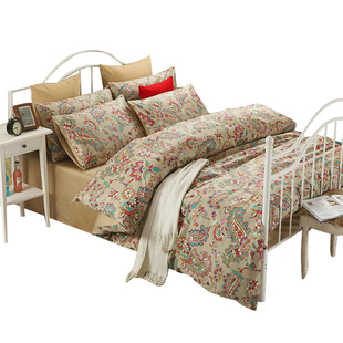 美式田园60支纯棉四件套全棉床品四套件加大被套274x248 240x260