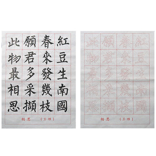 赋比兴宣纸 正楷唐诗初学者临摹毛笔字帖书法入门套装 欧楷描红练字宣纸专用基础教程 小学生成人练习中大楷