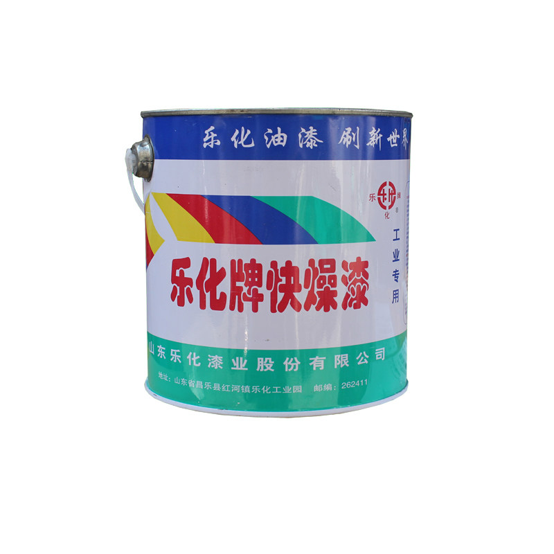 乐化牌醇酸快燥磁漆干燥迅速钢结构铁门栏杆金属漆翻新油漆2kg