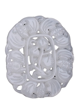 镂空吊坠挂件男女款菠菜绿碧玉