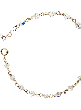 包金生日礼品送女友水晶手链