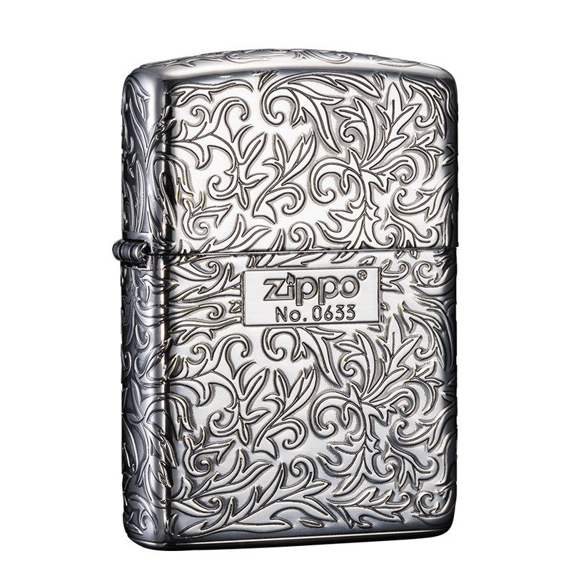 zippo唐草打火机zippo金色盔甲