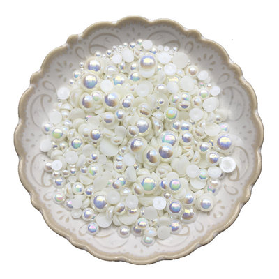 diy混合大小装500颗指甲彩色珍珠