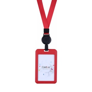 cardfuss定制厂牌员工牌带可印字logo伸缩挂绳IC卡工作证挂牌保护套员工证件卡套挂牌吊绳酒店服务员胸牌吊牌