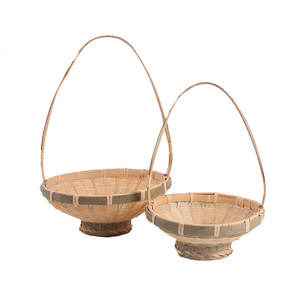 竹制品 竹编工艺品 竹篮 竹篓小竹篮子手提篮编制篮 家用手工竹筐