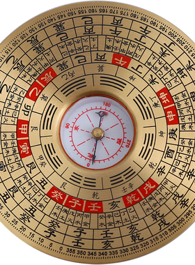 高精度2寸随身袖珍全铜小罗盘