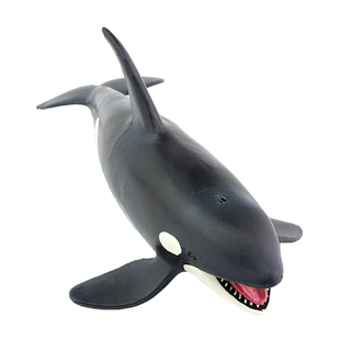 新款仿真虎鲸模型海洋生物动物杀人鲸鱼玩具塑料小孩早教益智认知