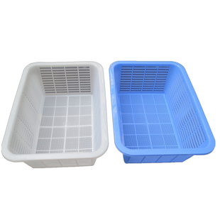 大号塑料筐子篮食品级超市漏筐加厚加密厨房洗蔬菜米筛镂空杂物筛