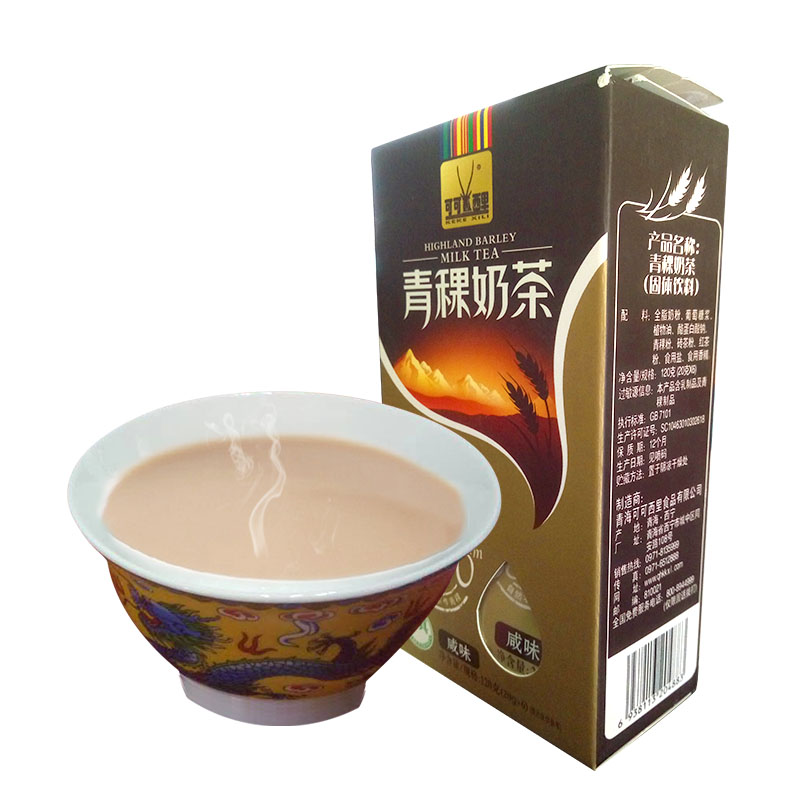 可可西里青稞奶茶240g礼盒装 送藏家吉祥瓷碗 青海西藏特产奶茶