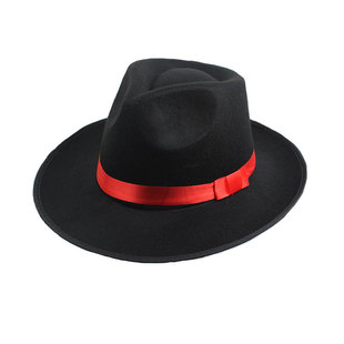上海滩男士大沿礼帽中式结婚帽子舞台婚庆影楼新郎帽古装摄影道具