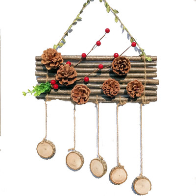 干花松果干树枝手工幼儿园装饰