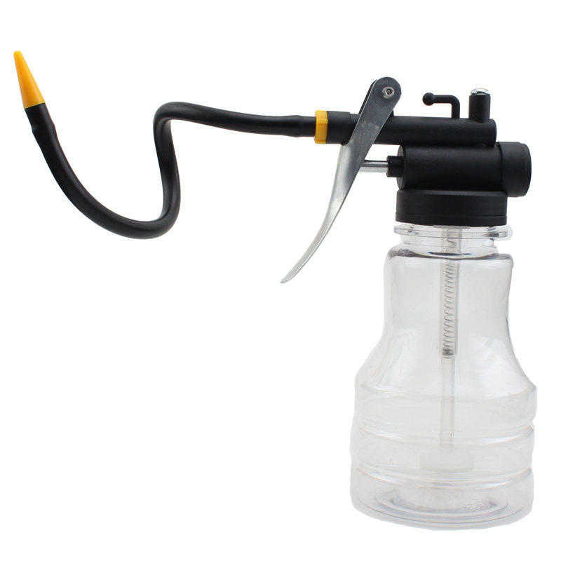 高压透明机油壶长嘴塑料软管小机油枪手动打注油器大容量加油滴壶