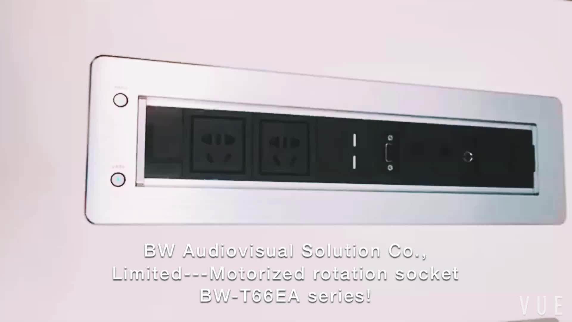 Aluminium Motorized Rotation Desktop Pop Up Socket Outlet For Smart ...